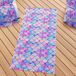 PETTI Artigiani Italiani - Strandlaken van microvezel, strandlaken of zwembadhanddoek, strandlaken voor strandstoelen, grote strandhanddoek 90 x 180 cm, 100% Made in Italy, zeemeermin