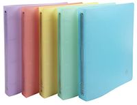 Exacompta Chromaline Pastel 30 mm Ringband PP (Polypropeen) A4+ 4 Ringen Kleurenassortiment 51970E 5 Stuks