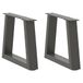 vidaXL Salontafelpoten 2 stuks V-vormig 50x(30-31,3) cm staal antraciet