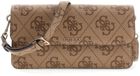 GUESS Sadie Flap Shoulder Bag Latte Logo Lichtblauw