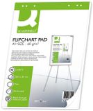 Q-CONNECT flip-overblok, 585 x 810 mm, 60 g/m², blanc, 40 vel, 5 pièces