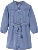 Vertbaudet Jurk in fantasie jeans voor meisjes middenblauw