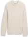 Tom Tailor - Pull en maille avec mélange de textures - Taille S - blanc cassé chiné multi faux