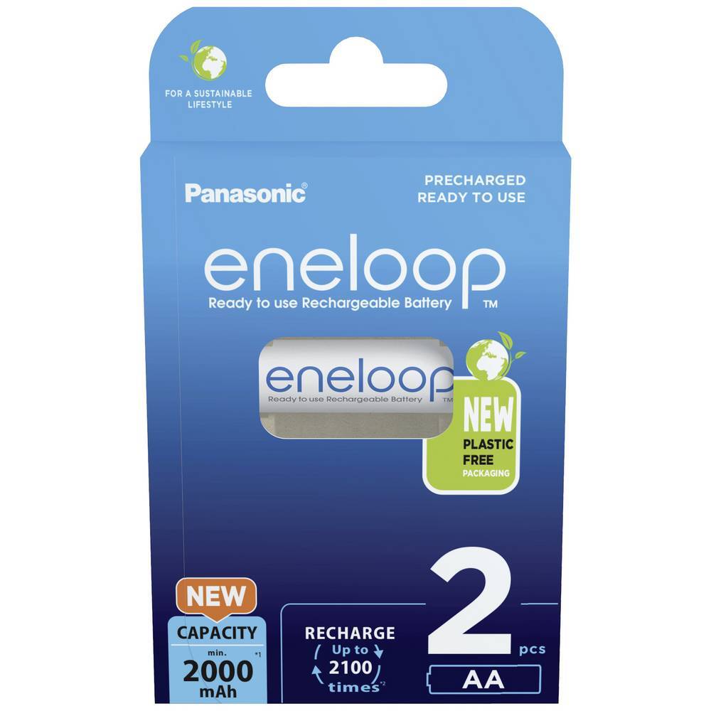 Panasonic eneloop oplaadbare AA batterij - 2000 mAh - NiMH - 2 stuks