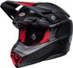 Bell Moto-10 Spherical Solid Satin Gloss Zwart Rood Full Offroad Helm - Helm
