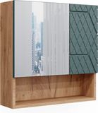 Vicco Irma Badkamerspiegelkast – 54 x 55 cm Groen/gouden eik