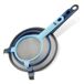 Tasty Zeefset, gaaszeven met lange handgrepen, Ø 9,5, 13 en 17 cm, vergiet zeefjes, gaaszeefset, vaatwasmachinebestendig, keukengadgets, kleuren: lichtblauw, blauw, grijs