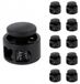 20 stoppers de cordon noirs, fermetures à cordon pour sweats à capuche et sacs à dos