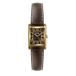 Ice-Watch - ICE mimi Square Gold Chocolate grain - Montre dorée pour femme avec bracelet marron en cuir - 026110 (17mm)