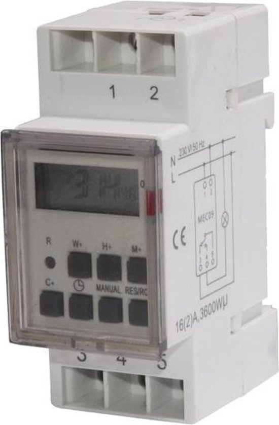 Maclean Energy Timer cyfrowy DIN MCE09