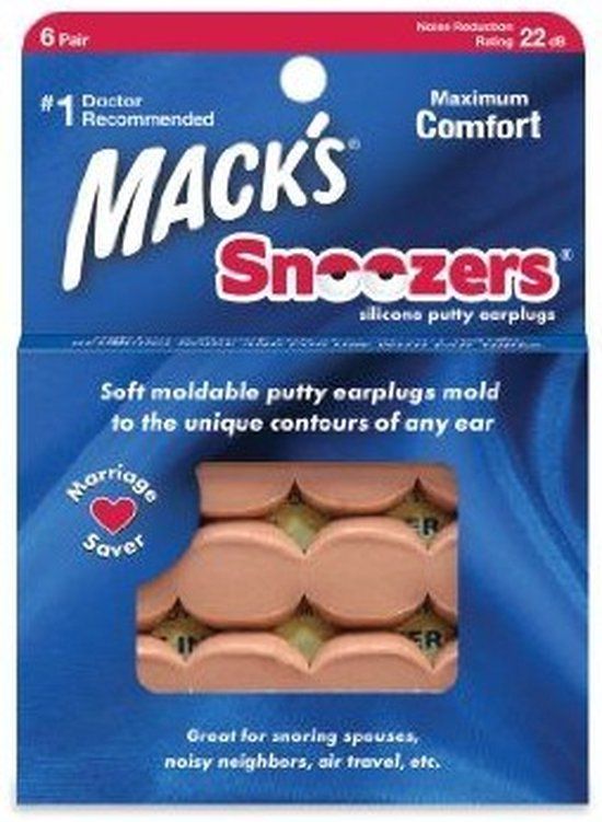Snoozers Beige Foam Oordoppen - 6 paar - 35 dB - Slapen