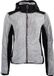Peak Mountain Dames gebreide hoodie met rits in twee materialen