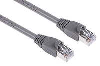 RS PRO Ethernetkabel Cat.5e, 10m, grijze patchkabel, A RJ45 U/FTP stekker, B RJ45