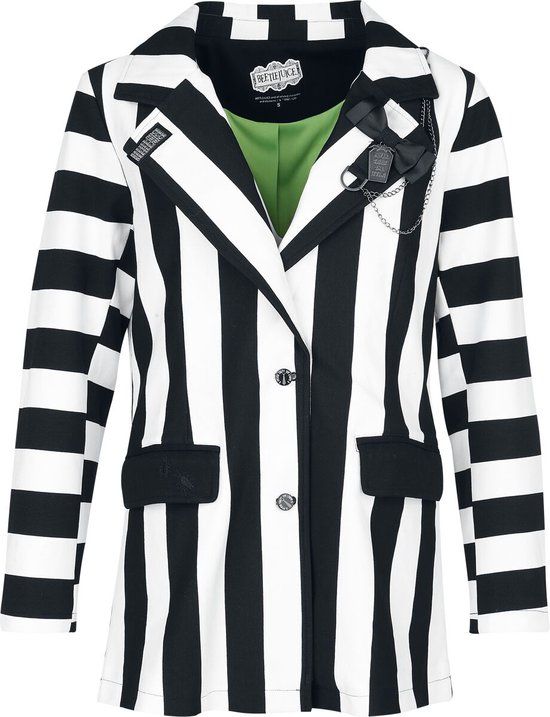 Beetlejuice Never Trust the Living Dames Blazer - zwart/wit - XXL