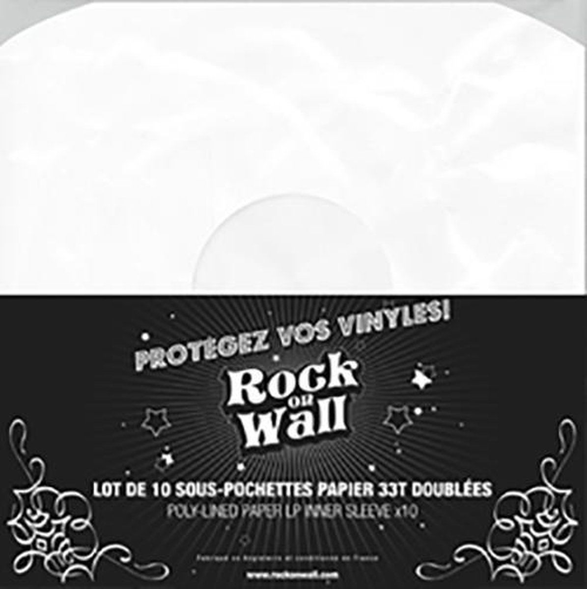 Rock On Wall Dubbele vinyl papieren enveloppen (wit) (10 stuks)