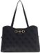 GUESS Janie Logo Tote Bag Coal Logo antraciet schoudertas
