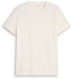 Tom Tailor - T-shirt met wafelstructuur - Maat M - Gardenia White