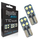 Superlite Set met 2 lampen T10 met 8 leds uit de blauwe serie, Canbus-technologie en kleurtemperatuur van 6500 K, ideaal voor auto en vrachtwagen