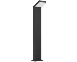 Eglo Grottazzolina Staande lamp Buiten - LED - 80 cm - Zwart/Melkkleurig