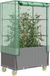 Maison Exclusive - Jardinière surélevée avec extension et roulettes, aspect rotin, 80x50x182 cm