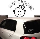 Familiestickers Baby on board girl autosticker