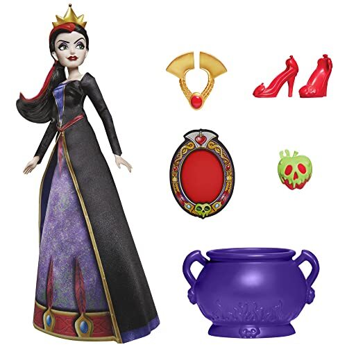 Hasbro Disney Princess Hasbro Disney Villains - De actieve koningin, modepop met accessoires en afneembare kleding, speelgoed voor kinderen vanaf 5 jaar