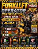 Forklift Operator Certification Study Guide 2026–2027: Get Ready in 2 Weeks | 4-in-1 Powered Industrial Truck (PIT) Safety & Evaluation Prep | 3200 Practice Encounters | 20 Timed Simulations | 20 Vids