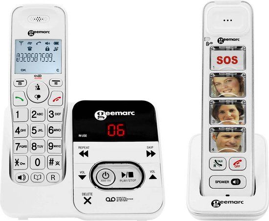 Geemarc AmpliDECT 295 PhotoDECT Duo DECT telefoon - Wit - Met antwoordapparaat