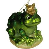HD Collection Glazen Kerst Ornament Sprookjes Kikker 10.2cm Groen