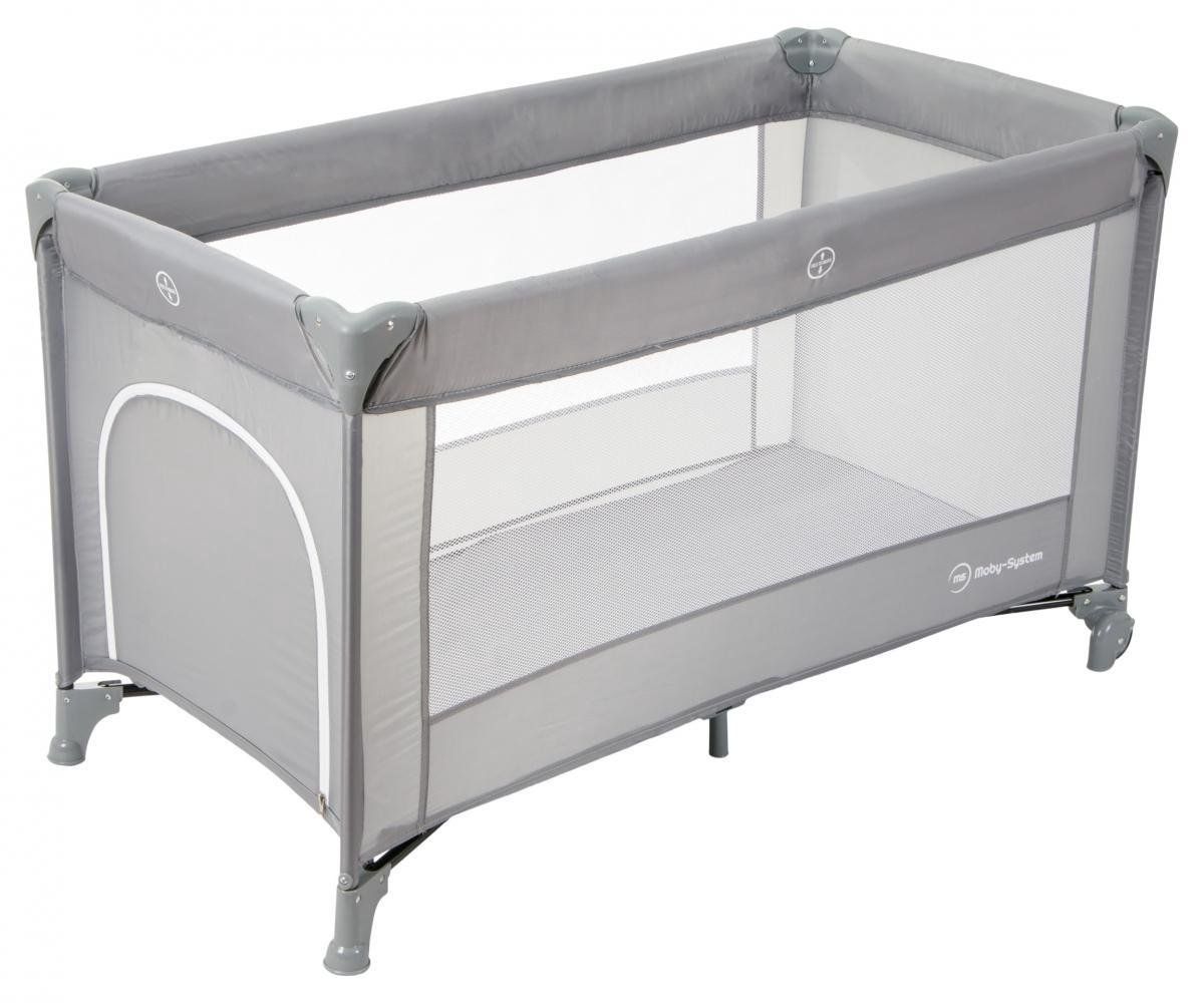Moby-System Happy Traveler Campingbedje - Grijs - Inklapbaar - Met Matras