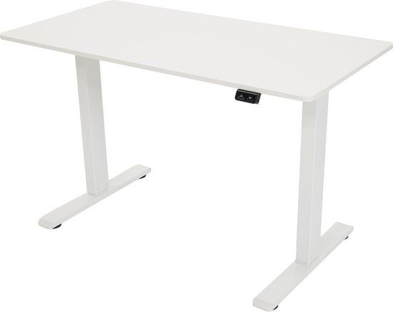 Infinity Goods Zit Sta Bureau - Elektrisch Verstelbaar In Hoogte - 120 x 60 CM - Wit