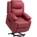 Fauteuil Inclinable En Simili Cuir Avec Repose-pieds Et Télécommande, 76x90x105 Cm, Couleur Rouge
