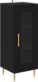vidaXL Dressoir Zwart Eiken 34 x 34,5 x 90 cm Bewerkt Hout
