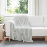 vidaXL Plaid Grijs 150 x 130 cm Fleece