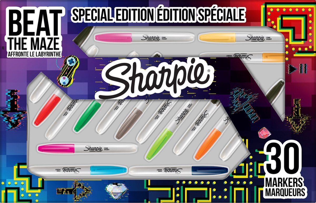 Sharpie Permanentmarkers | Fijne punt | Diverse kleuren | 30 stuks