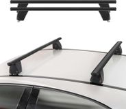Omac Barres de toit transversales en aluminium pour Peugeot 5008 I 2009-2016 – Antivol – Rainure en T – Testées City Crash – Charge max 75 kg Noir