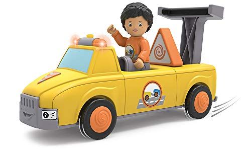 SIKU Toddys by 0123 - 3-delige speelgoedauto met licht en geluid - geel/oranje - vanaf 18 maanden