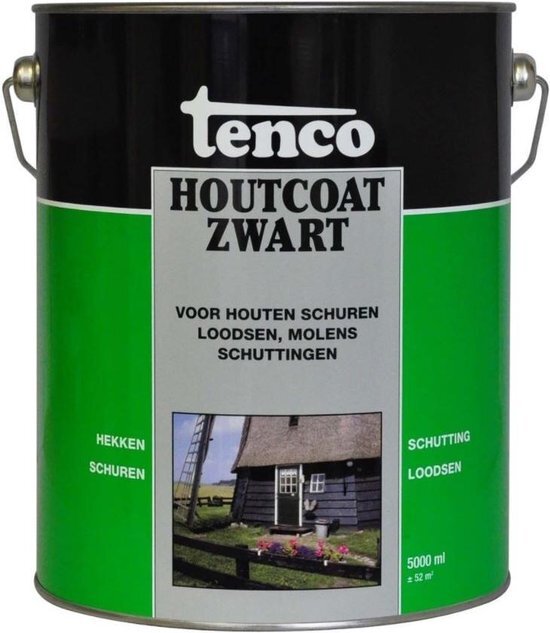 Tenco Houtcoat zwart 5 liter 03081806 Prijs per Stuk