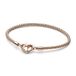 PANDORA Moments Studded Chain Armband aus Sterling Silber mit 14 Karat rosévergoldete Metalllegierung, Kompatibel Moments, Größe: 17cm, 582731C00-17