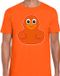 Bellatio Decorations Verkleed T-shirt heren - eend - oranje - Carnaval/themafeest M
