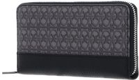 COCCINELLE Leren portemonnee Coated Monogram Zip Around Wallet Multi Noir / Noir zwart