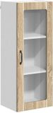 vidaXL Wandkast met glazen deuren, model LUCCA, Sonoma-eikenhout, 40 x 31 x 100 cm