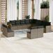 Maison Exclusive - Ensemble de jardin, 13 pièces, avec coussins, gris, en polyrotin