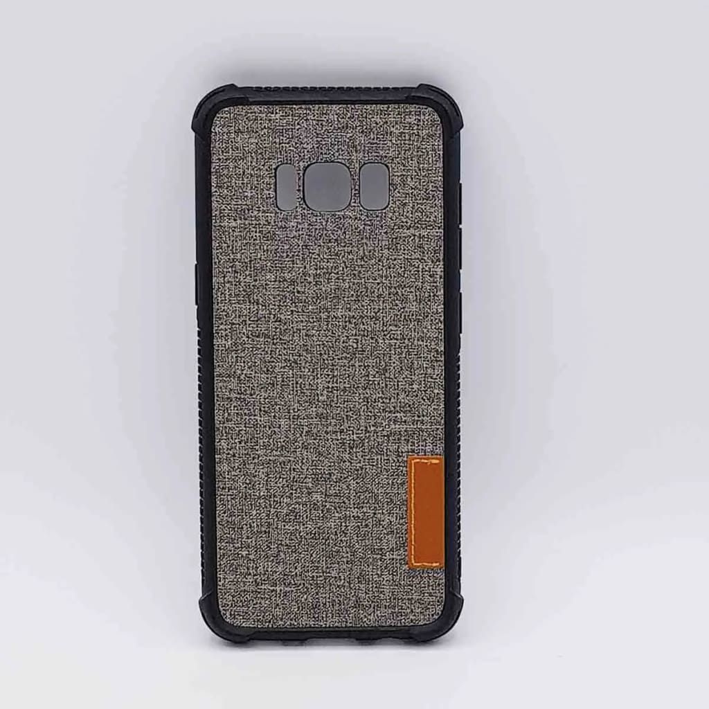 gsmschermkapot™ Voor Samsung Galaxy S8 – hoes cover – TPU – Jeanslook – grijs
