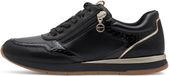 Tamaris Dames Sneaker 1-23613-46 098 Zwart Leer Maat 40 EU