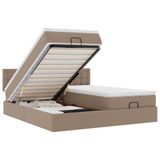 VidaXL Ottoman bed with mattresses and LEDs 180x200cm faux leather