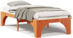 vidaXL Bedframe Bruin 75 x 190 cm Massief grenenhout