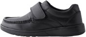 Next Jongens Leren Schoenen met Klittenbandsluiting, Brede Pasvorm - Zwart