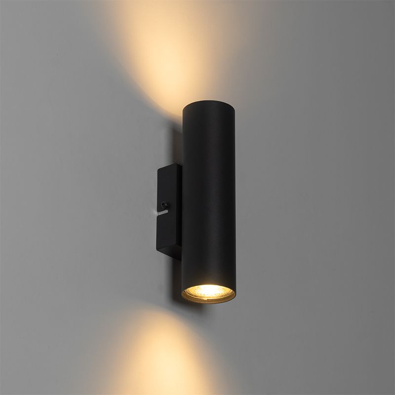 QAZQA Jeana - Moderne Wandlamp Zwart 2-Lichts - Metaal