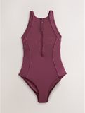 Next - Dames - Hoogsluitend buikcorrigerend Active badpak - Paars